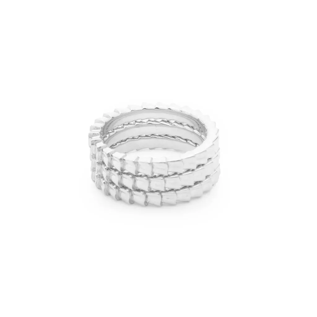 Isiro Sterling Silver Vertebrae Ring