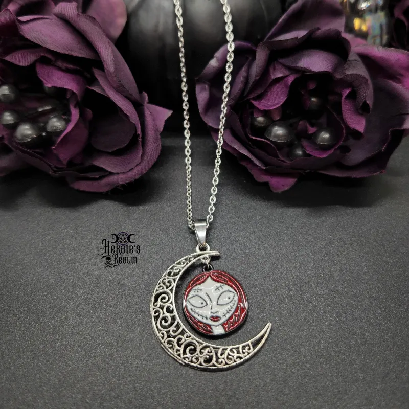 Jack & Sally Moon Necklace