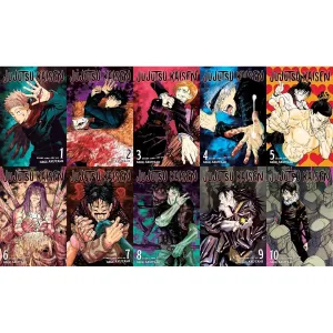JuJuTsu Kaisen Series 1-10 set collection bundle Volumes (paperback) by Gege Akutami