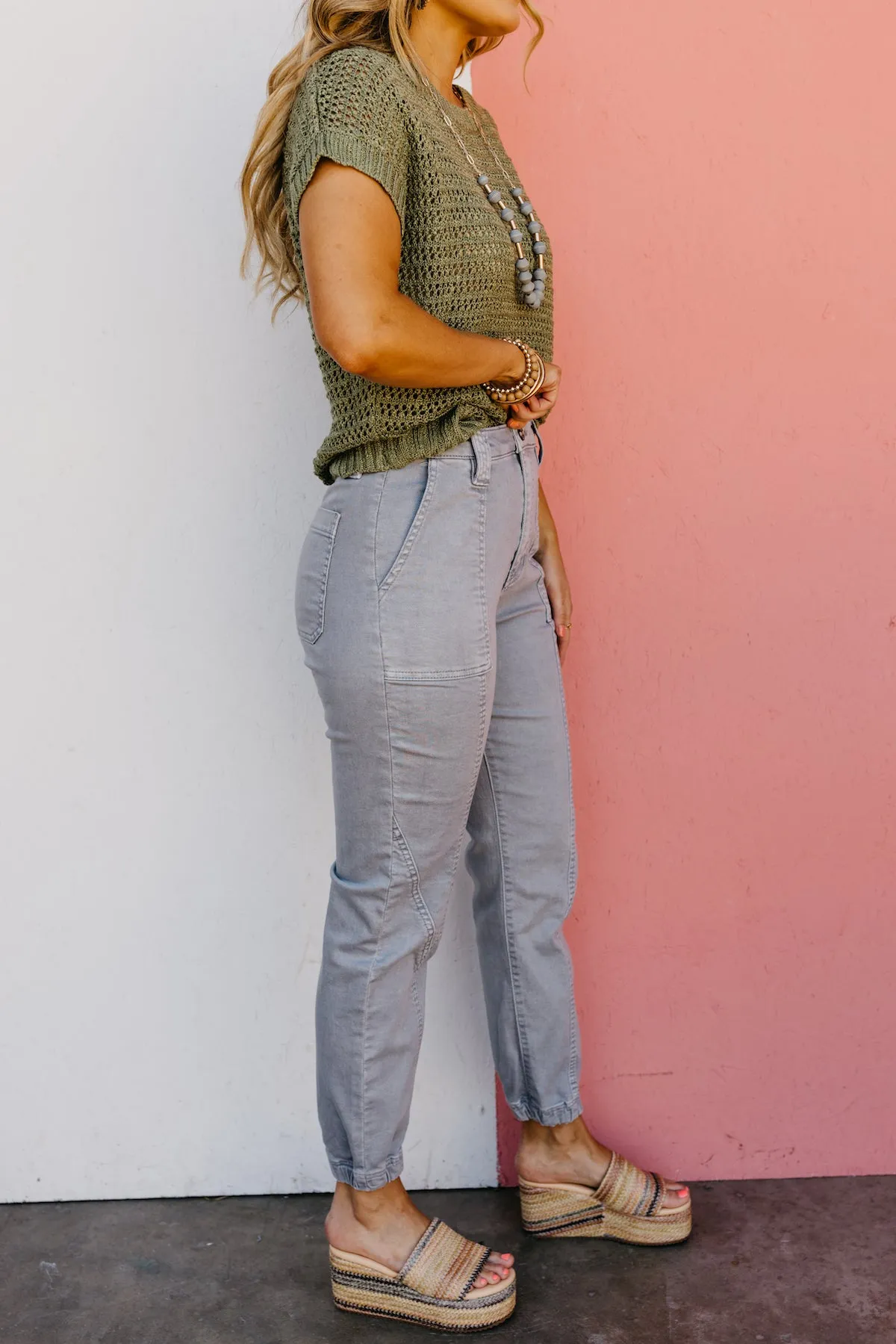 Kan Can Denim | High Rise Denim Jogger - KC7927GR