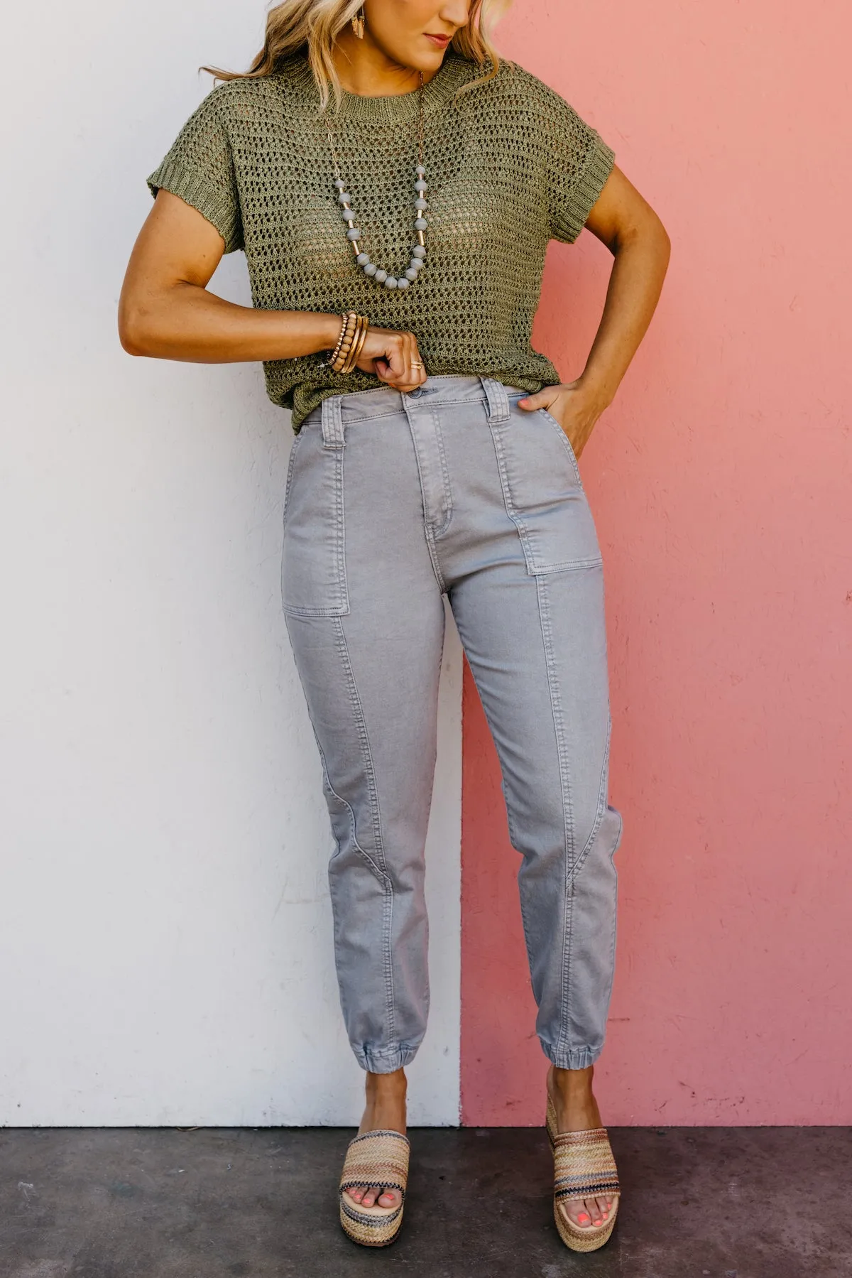 Kan Can Denim | High Rise Denim Jogger - KC7927GR