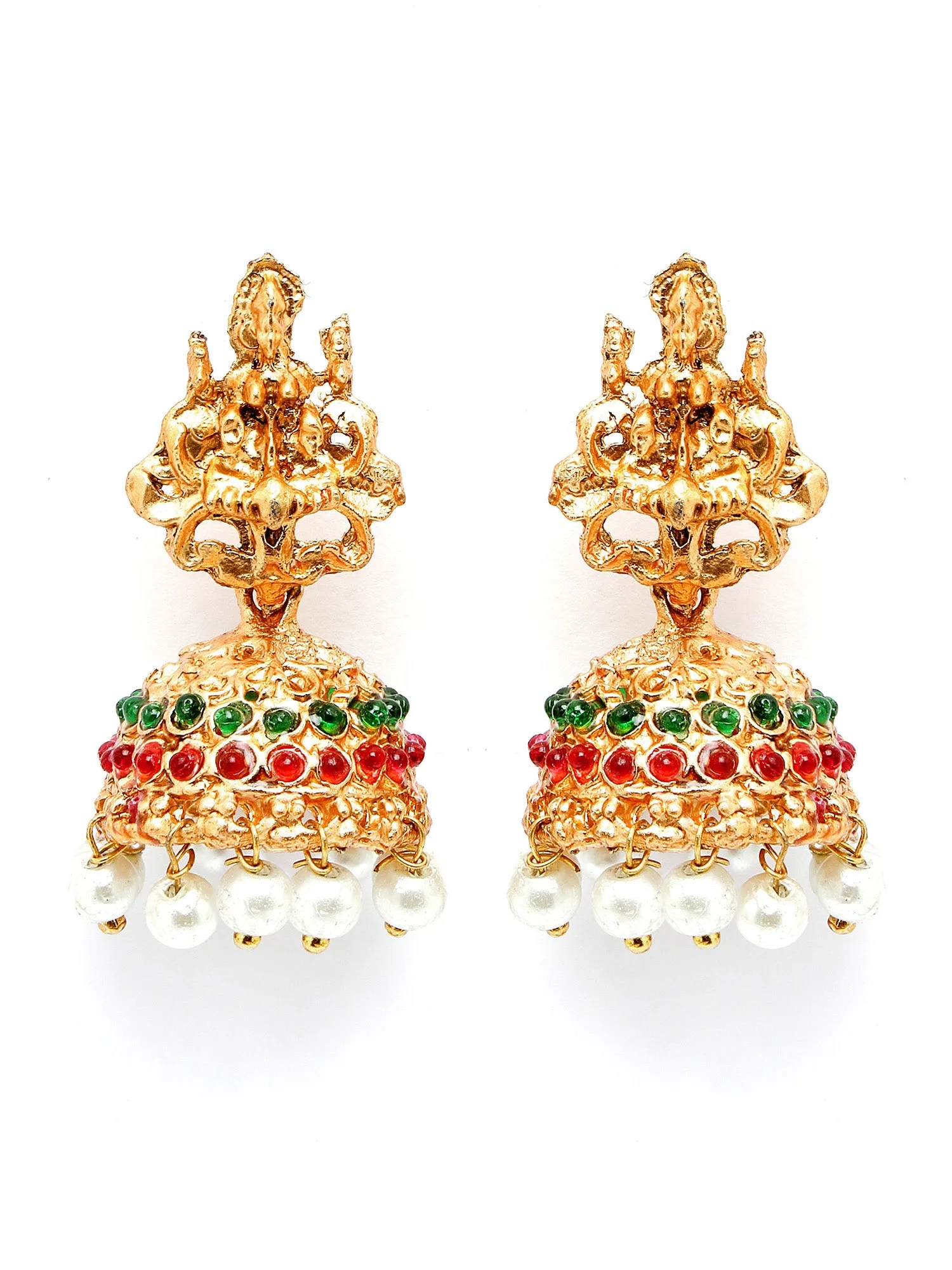 Karatcart Gold Plated Laxmi Mata Rani Haar Temple Jewellery Set for Women
