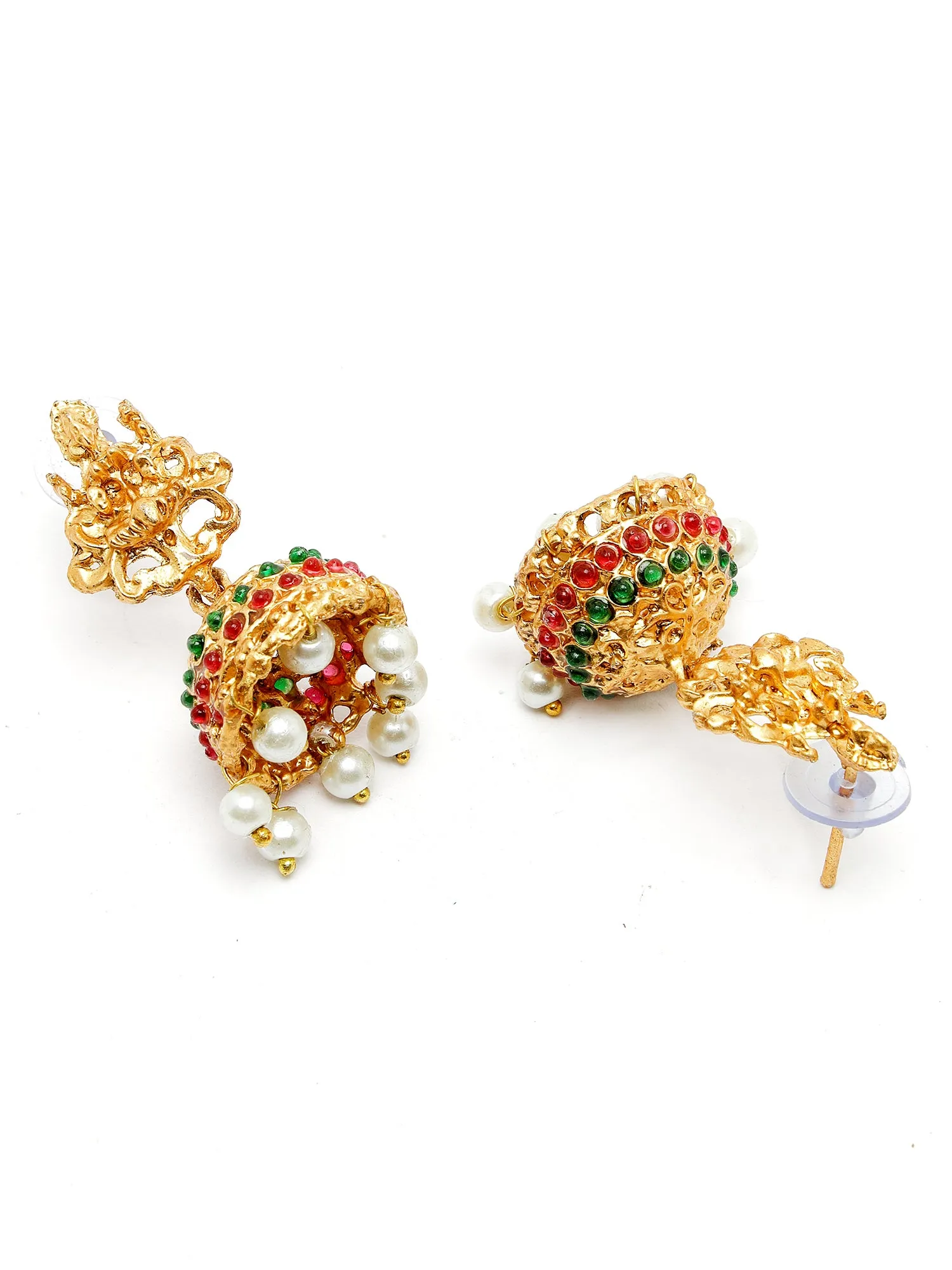 Karatcart Gold Plated Laxmi Mata Rani Haar Temple Jewellery Set for Women
