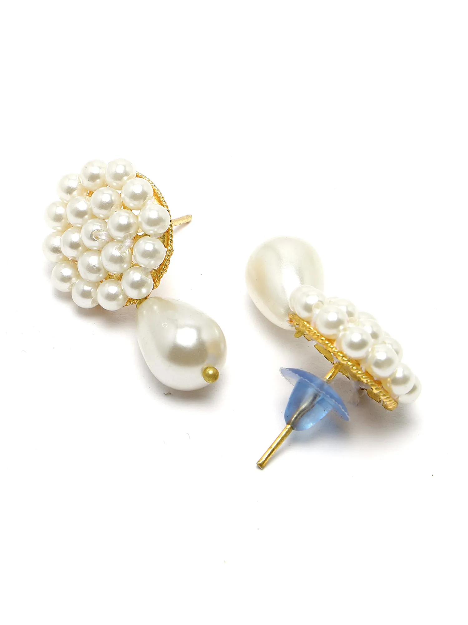 KARATCART Gold Plated Pearl Choker White Jewellery Set for Women
