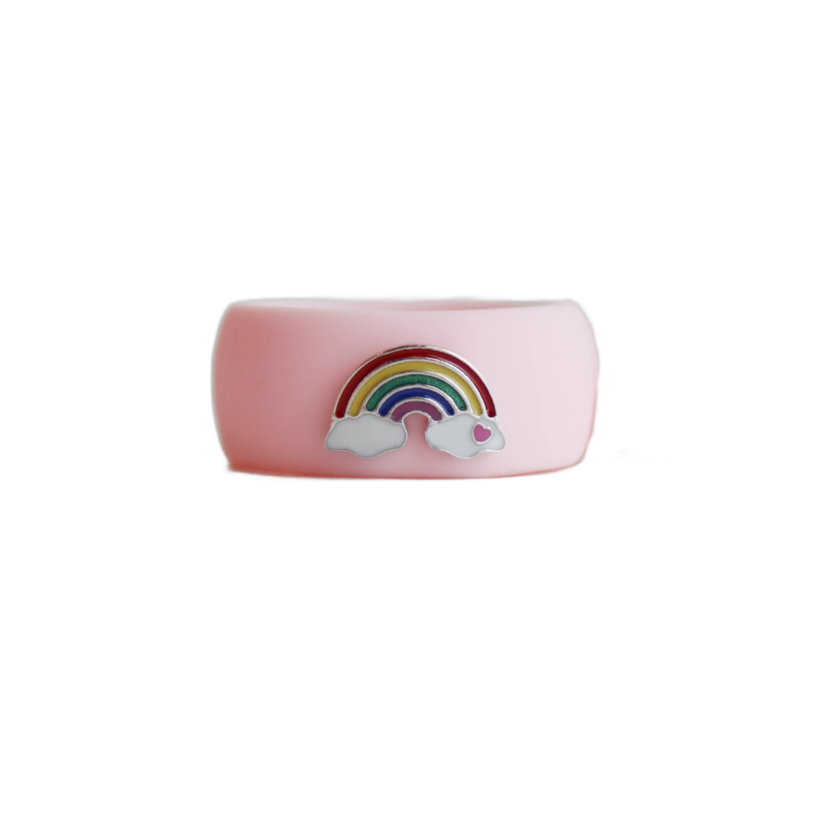Kids Rainbow Silicone Band - Sakura Pink