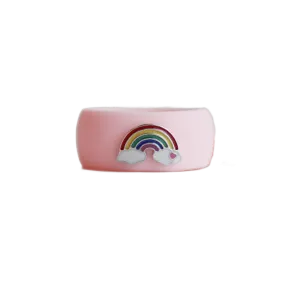 Kids Rainbow Silicone Band - Sakura Pink