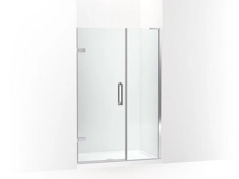 KOHLER K-27607-10L Components 71-1/2" x 46-3/4" frameless pivot shower door with 3/8" Crystal Clear glass and back-to-back vertical door pulls