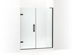 KOHLER K-27619-10L Components 58"–58-3/4" W x 71-1/2" H frameless pivot shower door with 3/8" Crystal Clear glass and back-to-back vertical door pulls
