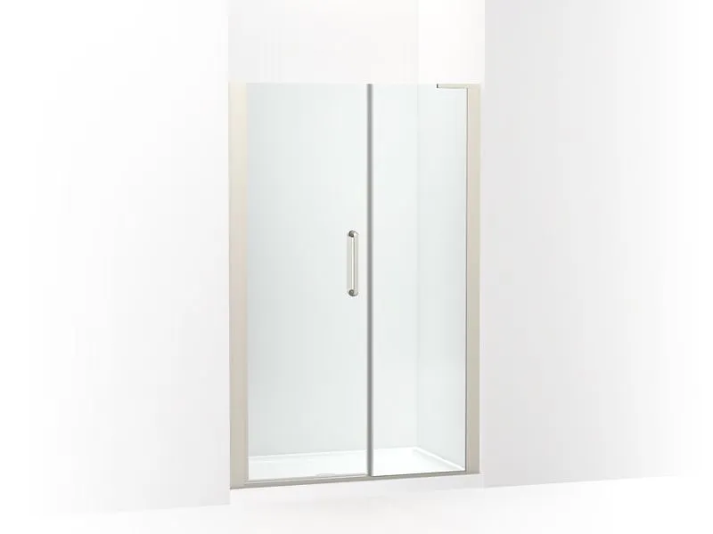 KOHLER K-707628-8L Cursiva Pivot shower door, 71-5/8" H x 45 - 47-1/2" W, with 5/16" thick Crystal Clear glass