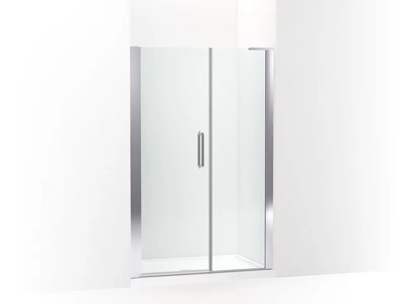 KOHLER K-707628-8L Cursiva Pivot shower door, 71-5/8" H x 45 - 47-1/2" W, with 5/16" thick Crystal Clear glass