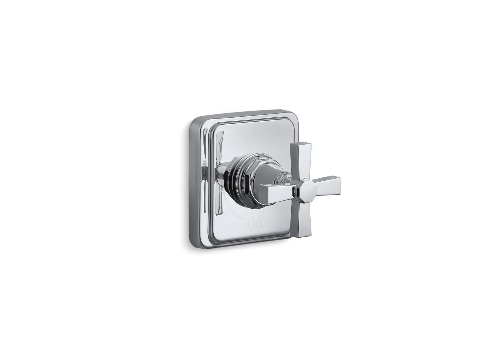 KOHLER K-T13174-3A Pinstripe Pure MasterShower volume control valve trim with cross handle