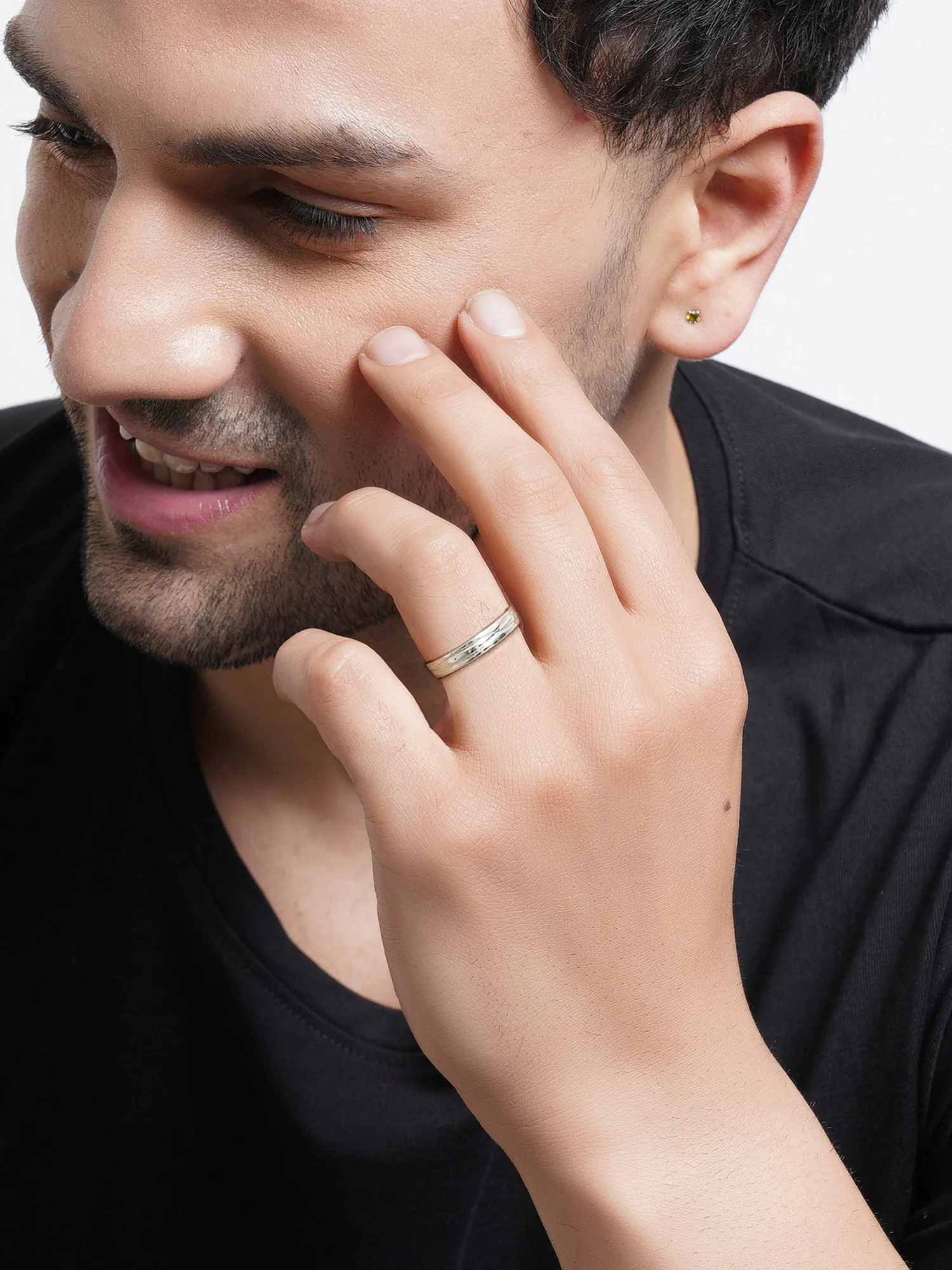 KUNUZ 925 Sterling Silver Adjustable Couple Rings