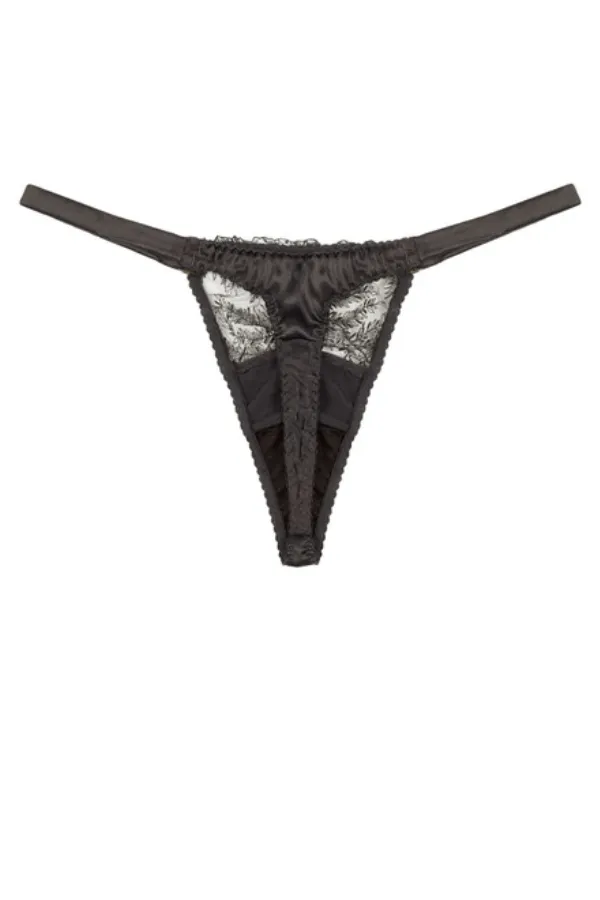 Kyra Strap Thong - Brown
