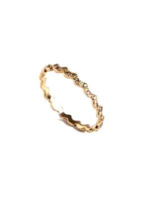 Levant Scalloped Ring with Diamonds