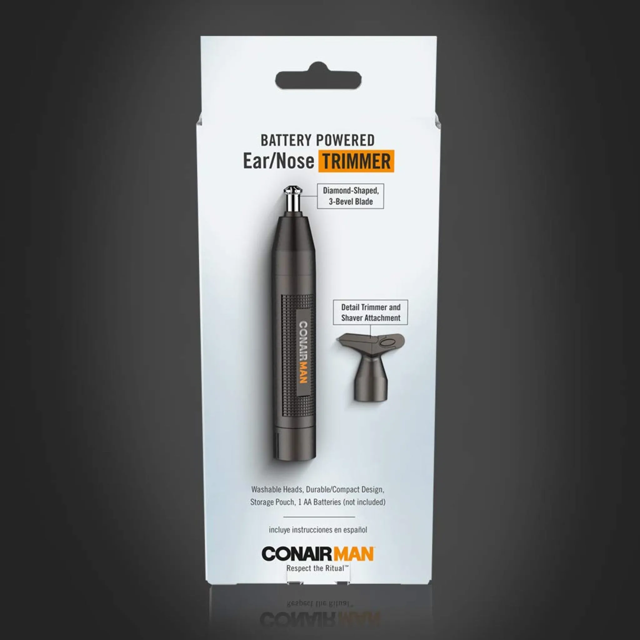 Like New/Unboxed- Conair ConairMAN Battery-Powered Ear/Nose Trimmer