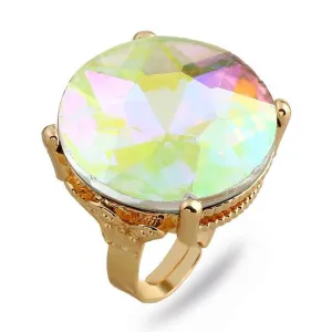 Luxury Blue Sapphire Ring 10K Yellow Gold for Women Jewelry