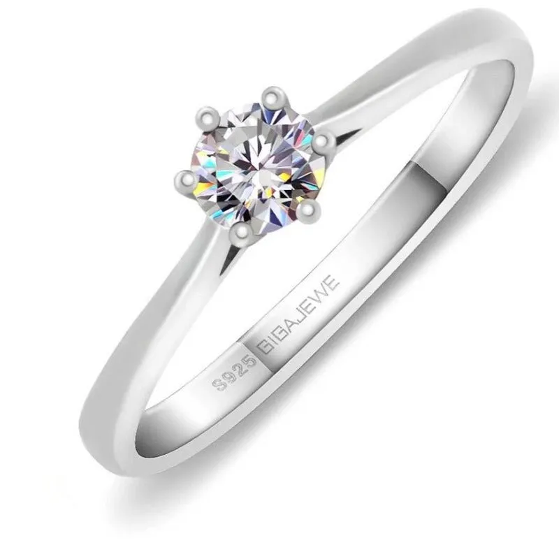 Luxury Flower Moissanite Ring Diamond Women Wedding Jewelry