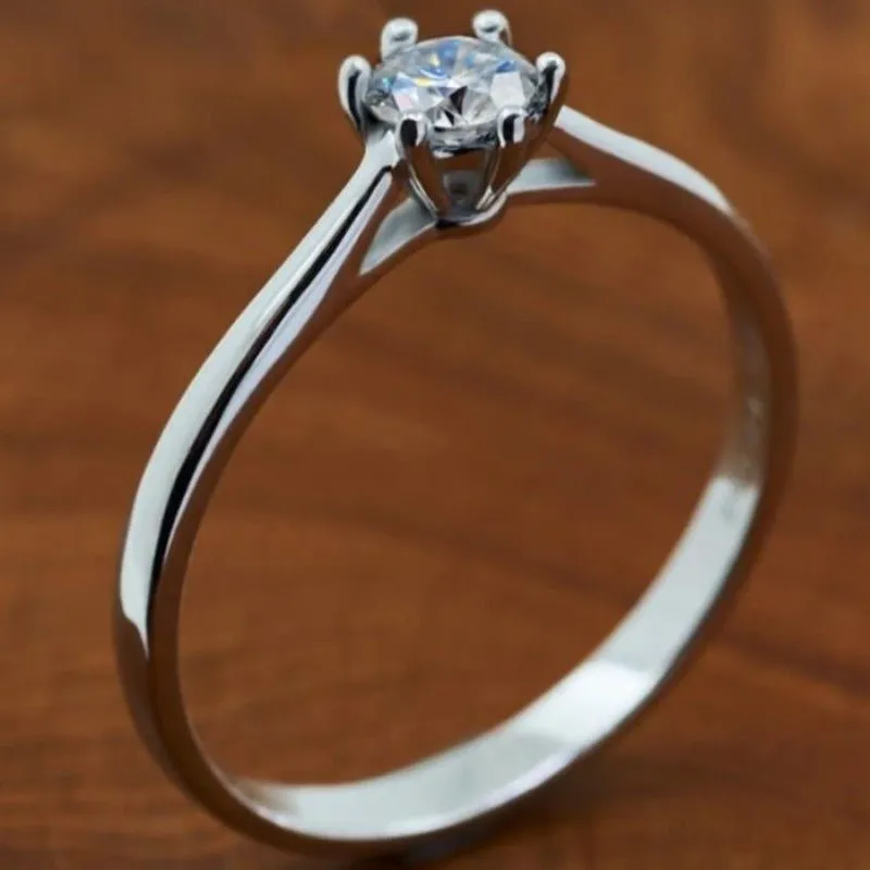 Luxury Flower Moissanite Ring Diamond Women Wedding Jewelry
