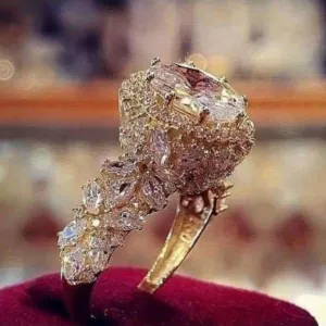 Luxury Gemstone Engagement Ring Set Women Wedding Jewelry