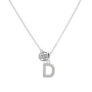 LUXURY LETTERS D INITIAL PENDANT SILVER