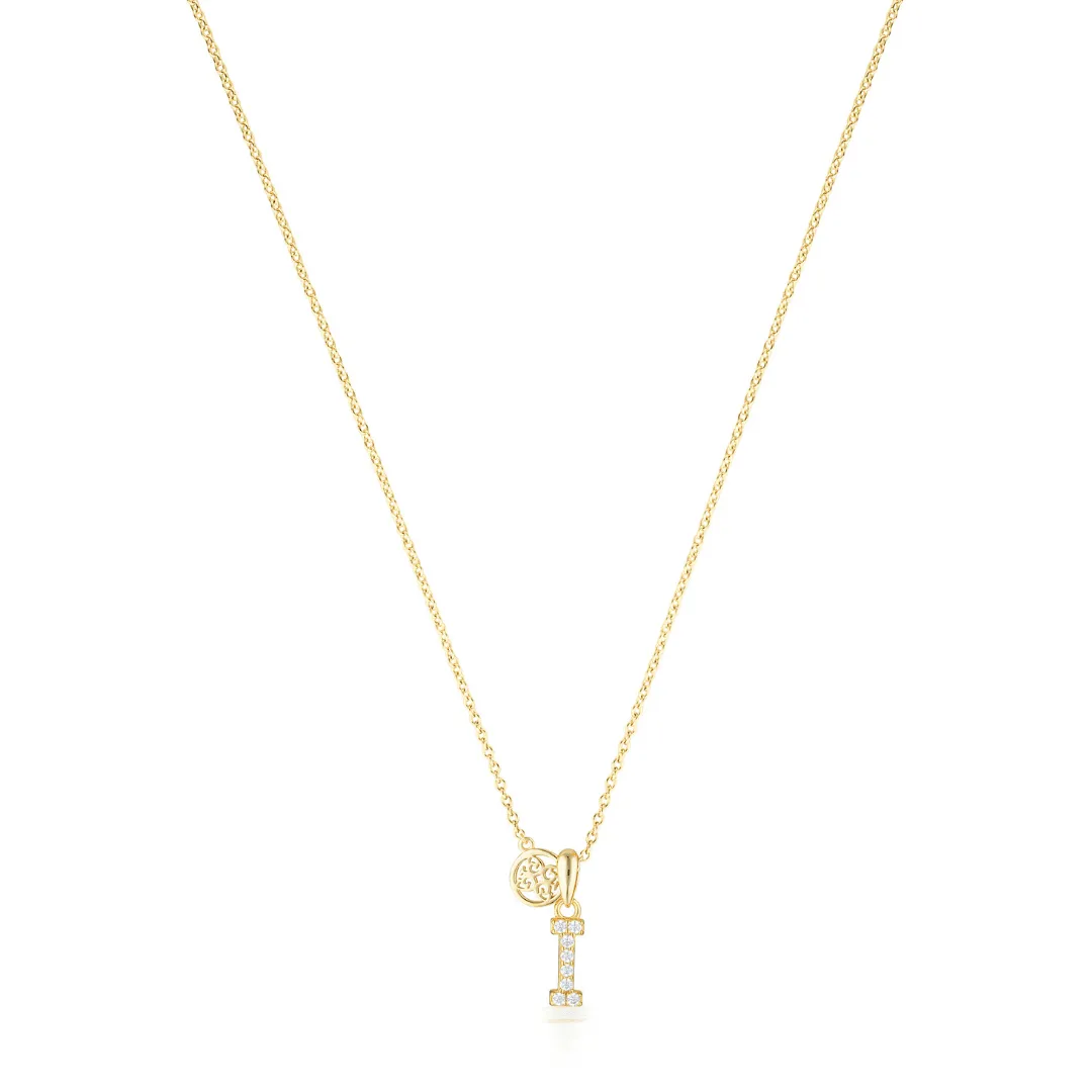 LUXURY LETTERS I INITIAL PENDANT GOLD