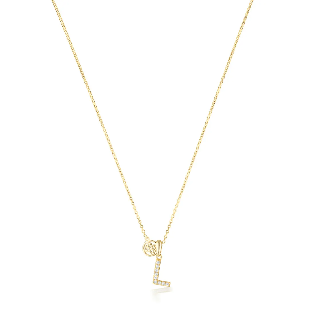 LUXURY LETTERS L INITIAL PENDANT GOLD
