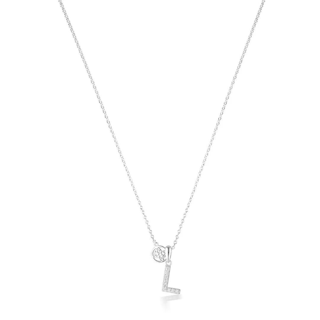 LUXURY LETTERS L INITIAL PENDANT SILVER