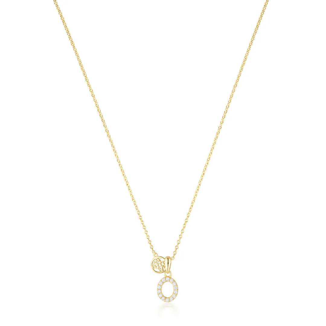 LUXURY LETTERS O INITIAL PENDANT GOLD