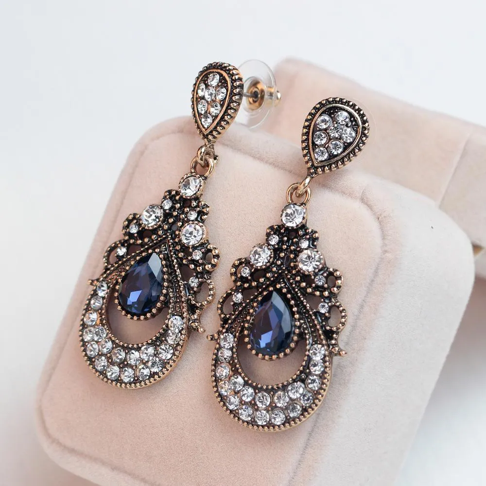 Luxury Palace Crystal Drop Dangle Earrings|JaosWish