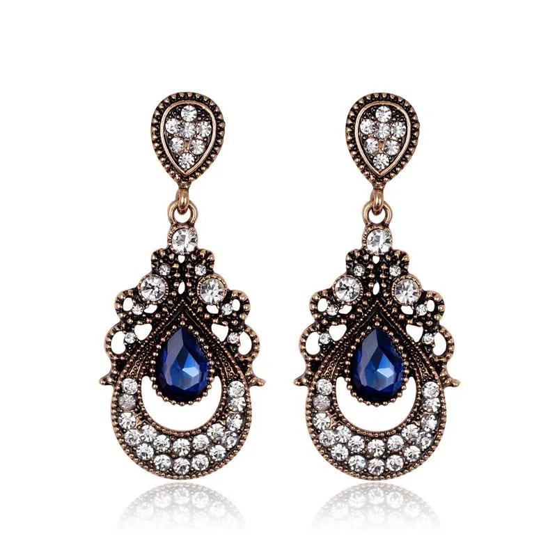 Luxury Palace Crystal Drop Dangle Earrings|JaosWish