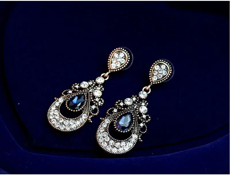 Luxury Palace Crystal Drop Dangle Earrings|JaosWish