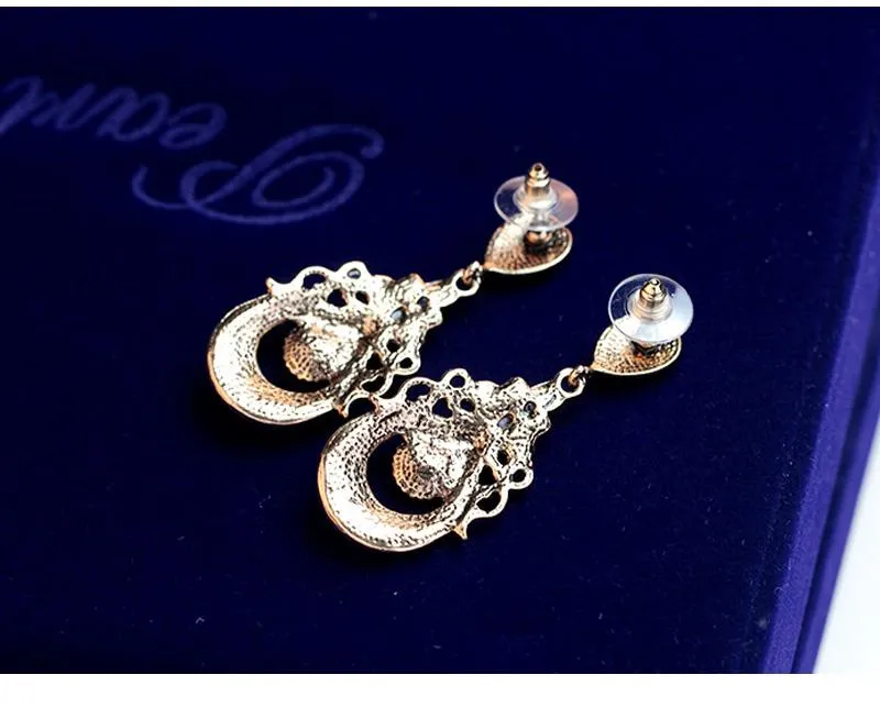 Luxury Palace Crystal Drop Dangle Earrings|JaosWish
