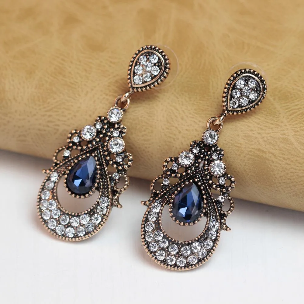 Luxury Palace Crystal Drop Dangle Earrings|JaosWish