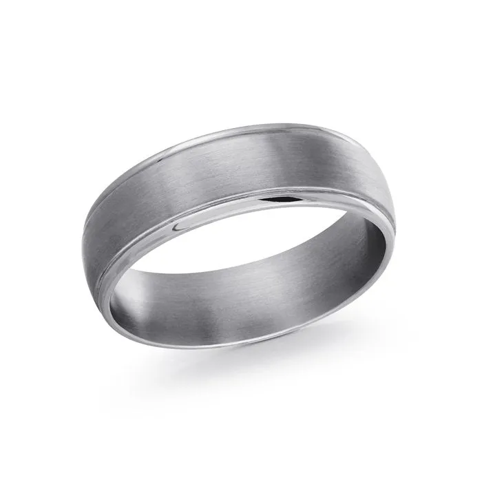 Malo (6mm) Tantalum Satin Finished Centre Men's Band