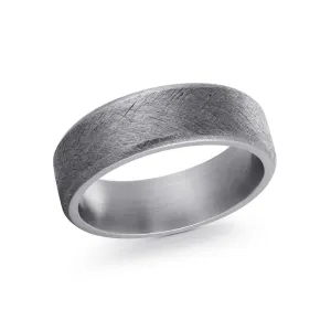 Malo (7mm) Tantalum Diamond Brush Finished Men's Band