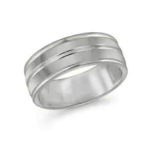 Malo (8mm) High Polished and Brushed Tungsten Band