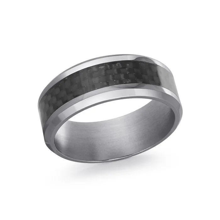 Malo (8mm) Tantalum and Carbon Fiber Men's Band