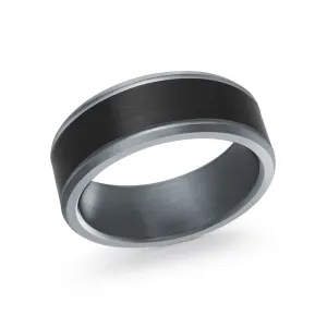 Malo (8mm) Tantalum and Carbon Fiber Men's Band