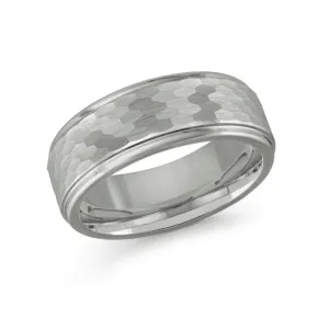 Malo (8mm) Tungsten Carbide Hammered Band