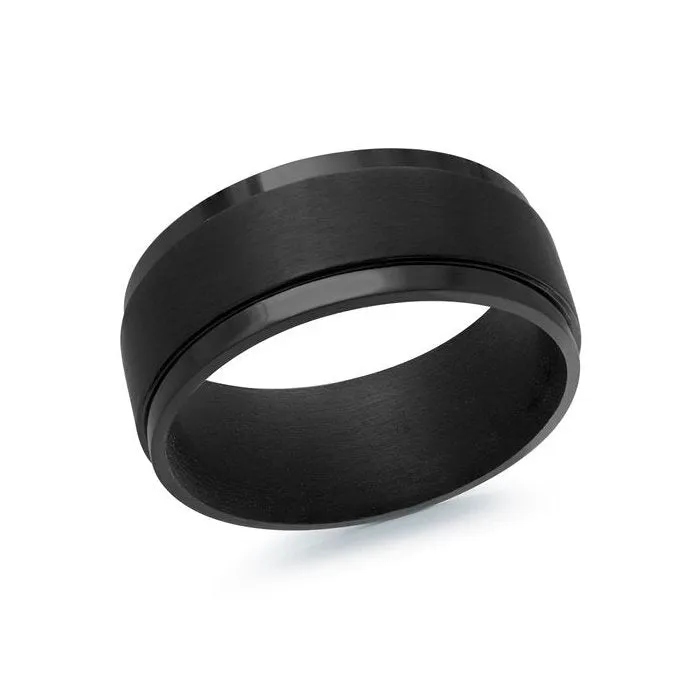 Malo (9mm) Black Tantalum Men's Band