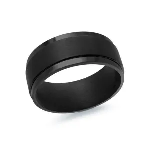 Malo (9mm) Black Tantalum Men's Band