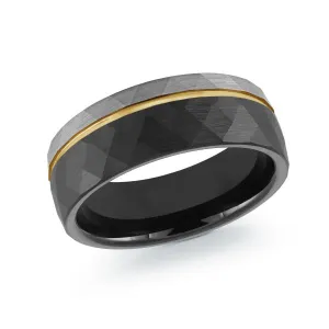 Malo Tungsten (8mm) Three Tone Band