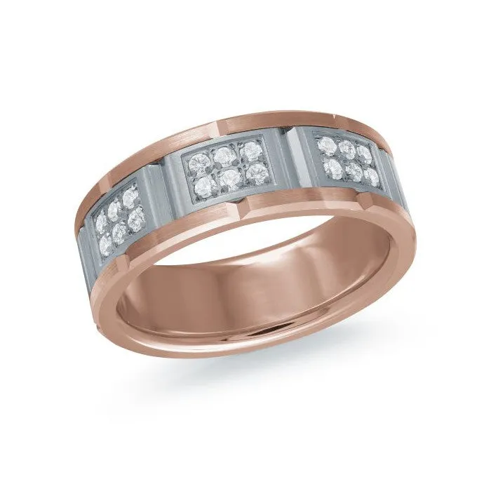 Mardini 14K Gold and Tantalum (0.27ct) Diamond Mens Band