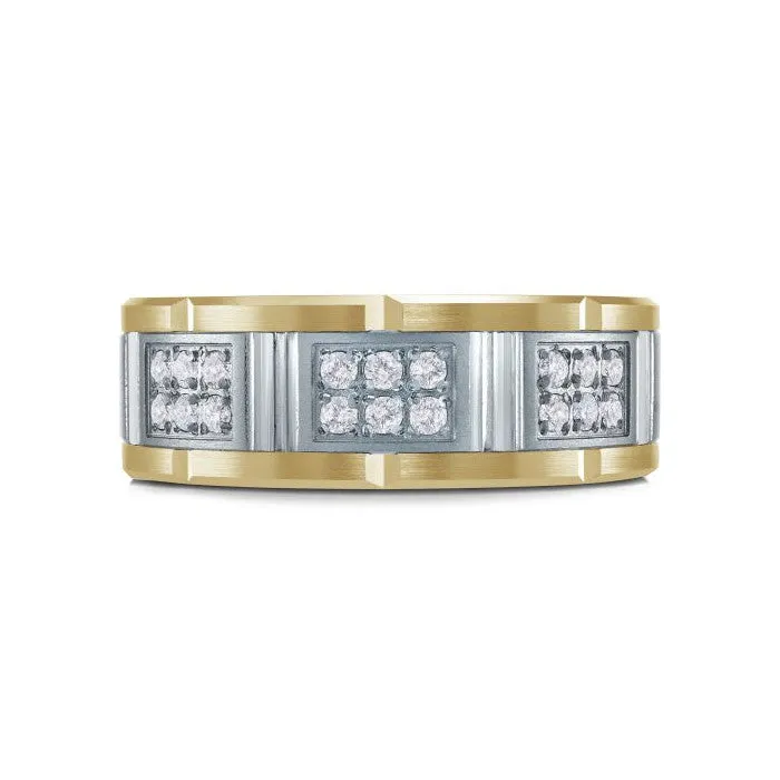 Mardini 14K Gold and Tantalum (0.27ct) Diamond Mens Band