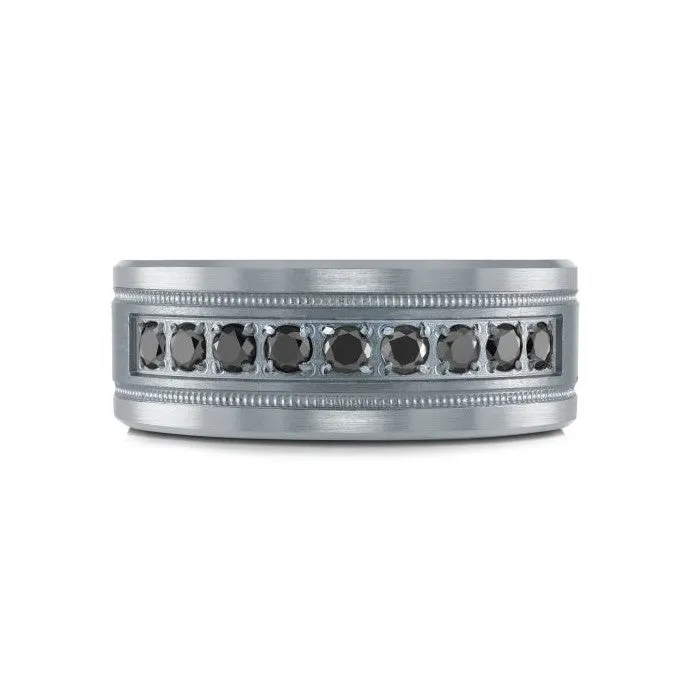 Mardini 14K Gold and Tantalum (0.45ct) Black Diamond Mens Band