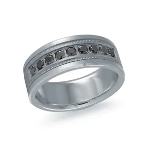 Mardini 14K Gold and Tantalum (0.45ct) Black Diamond Mens Band