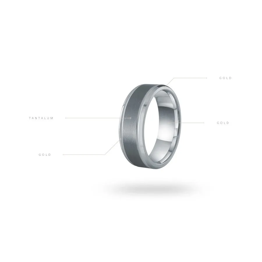 Mardini 14K Gold and Tantalum Mens Band