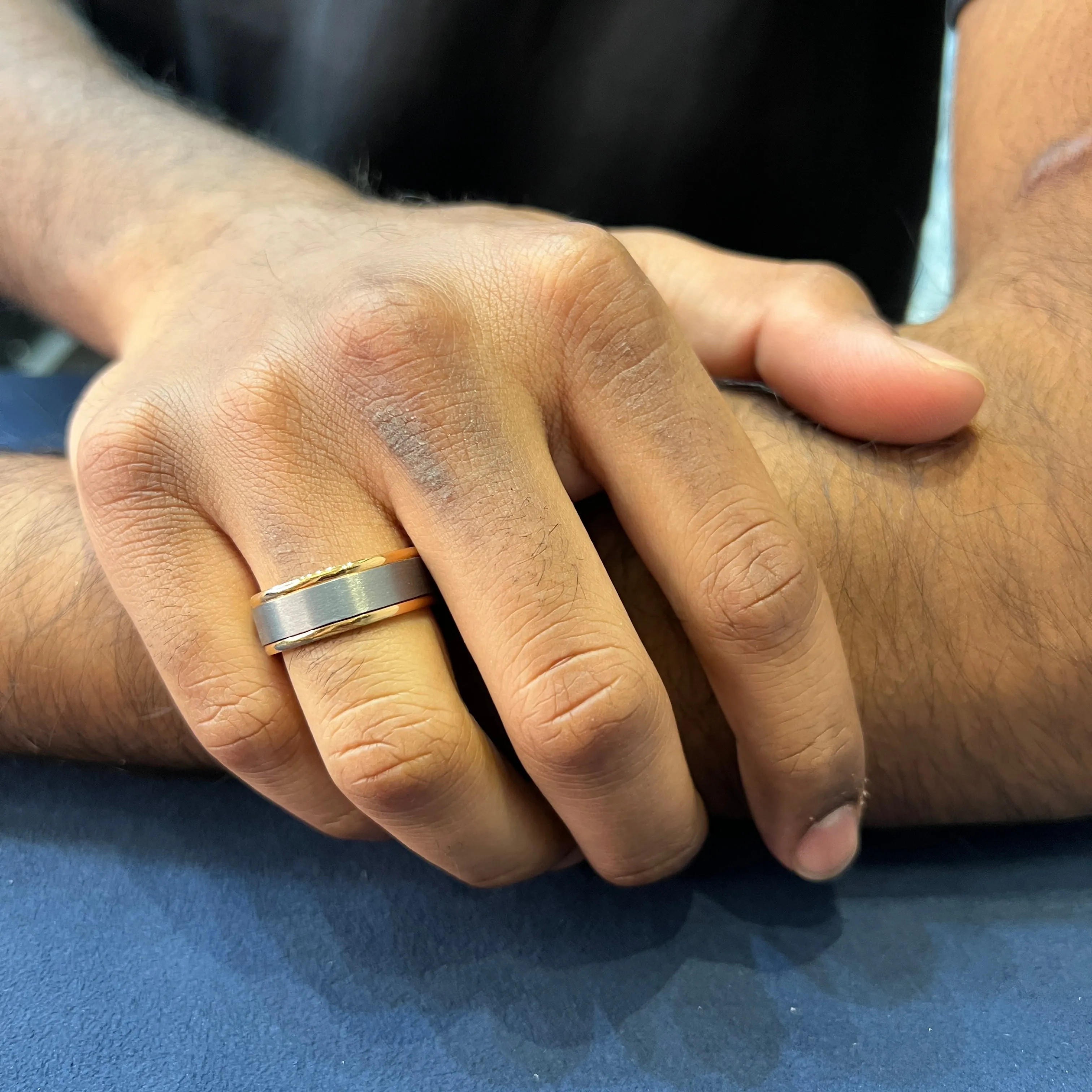 Mardini 14K Gold and Tantalum Mens Band