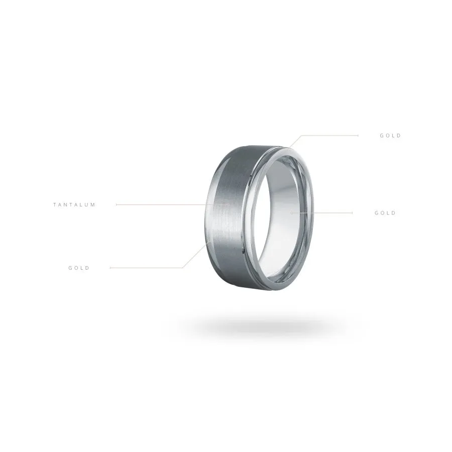 Mardini 14K Gold and Tantalum Mens Band