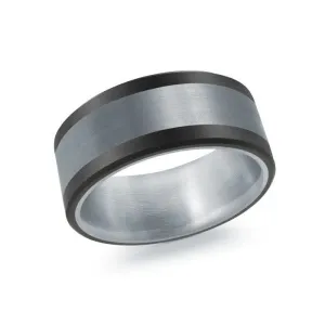 Mardini 14K Gold Inlay Tantalum & Carbon Fiber Mens Band